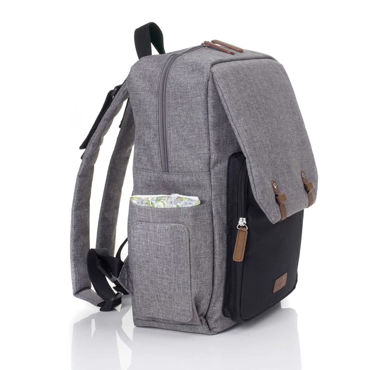 Babymel George Baby Eco Nappy Backpack - Grey/Black