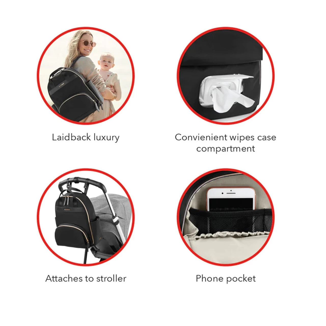 Skip Hop Go Envi Lux Nappy Backpack - Black - Image 11