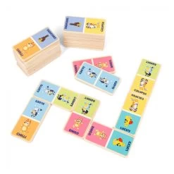 Bluey Wooden Dominoes Game Set