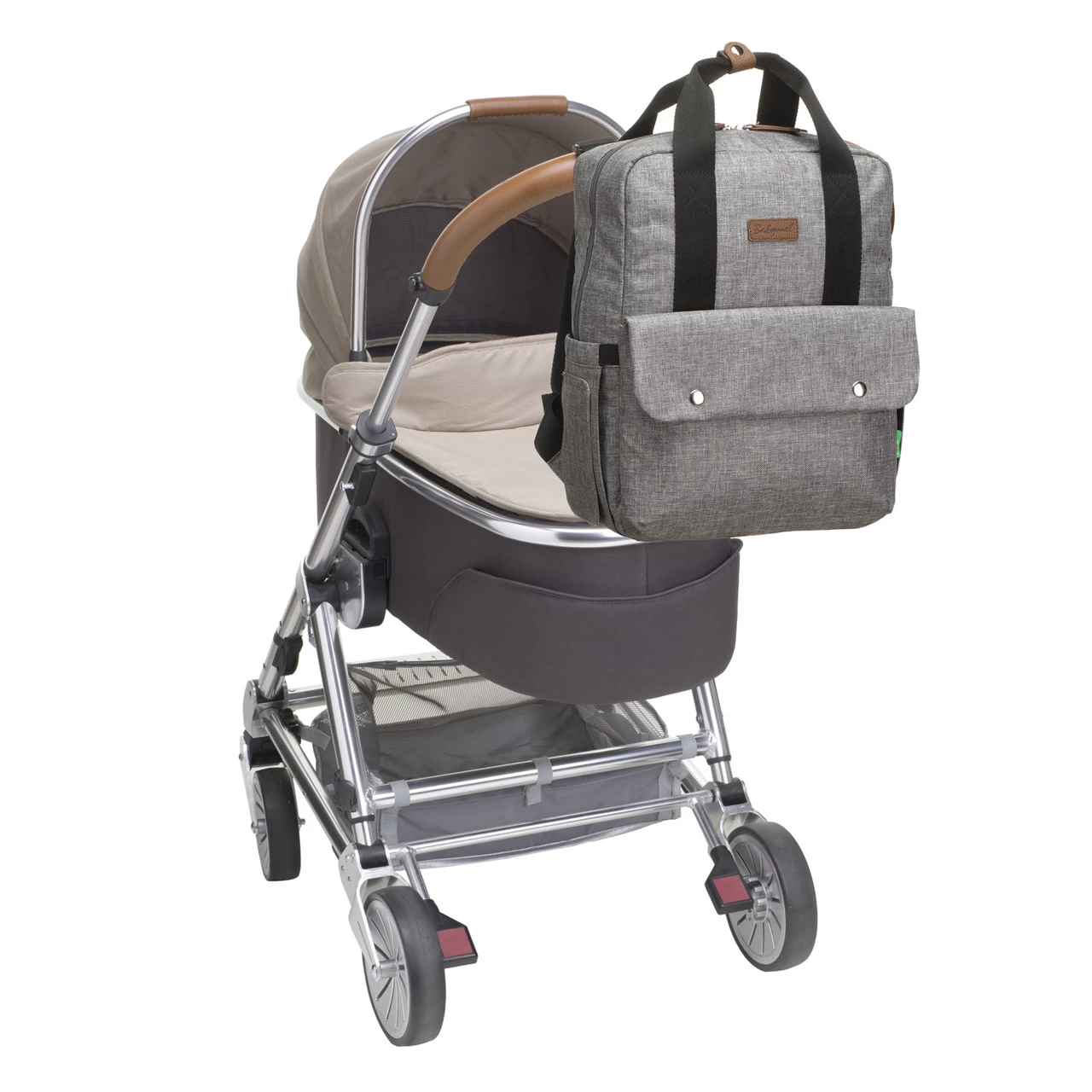 Babymel Georgi Eco Convertible Nappy Backpack - Grey - Image 5