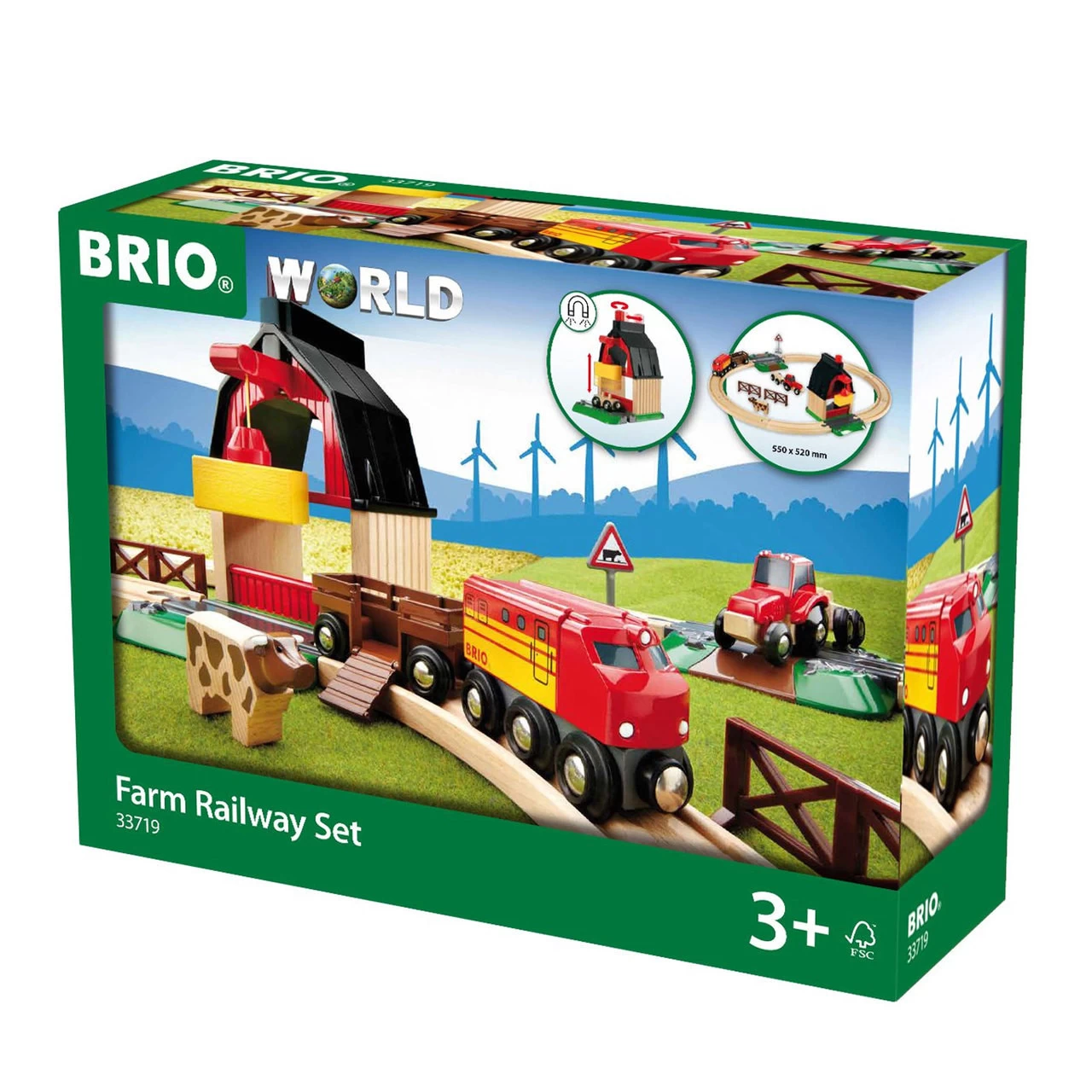 BRIO Wooden Farm Railway Set - 20 Pcs