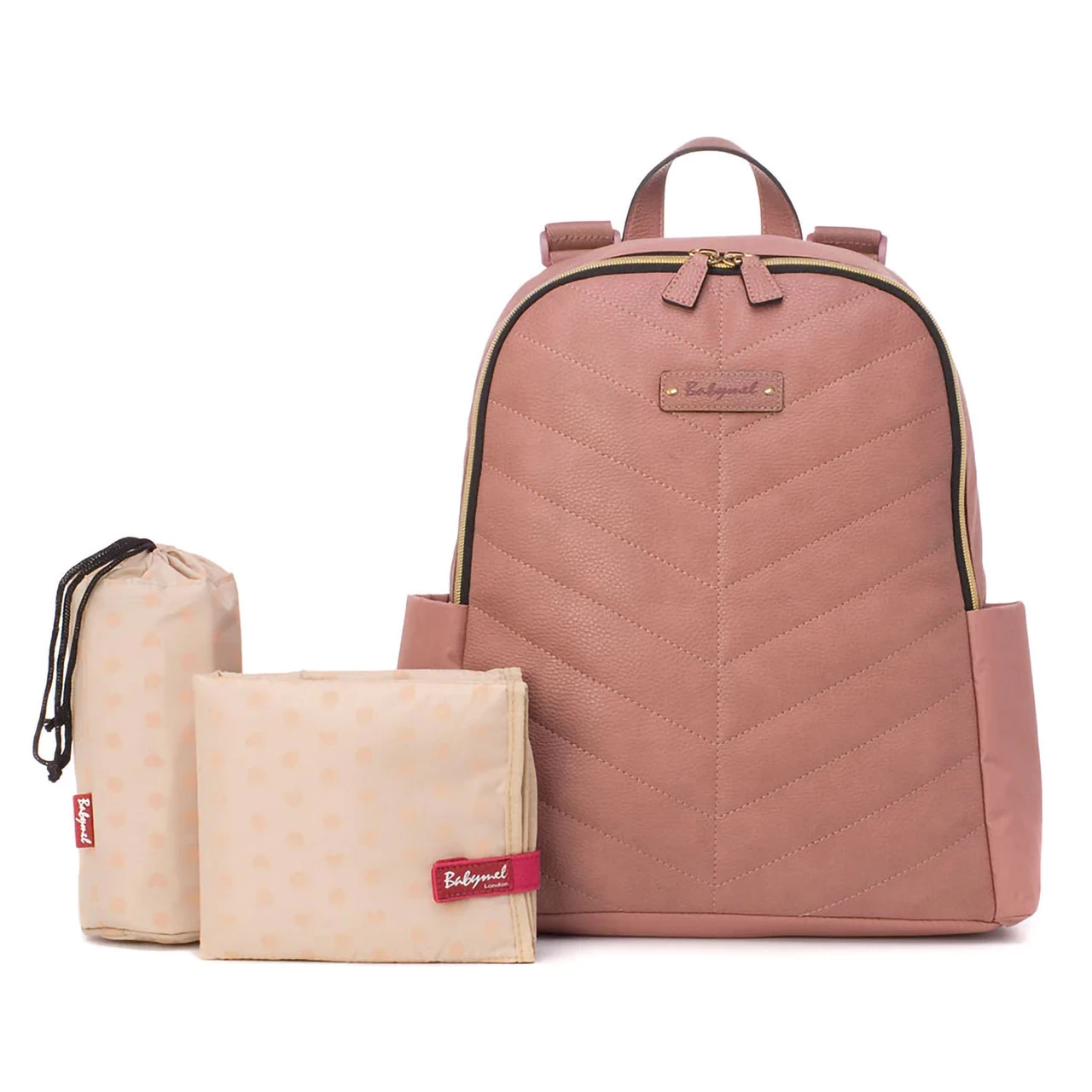 Babymel Gabby Vegan Leather Nappy Backpack - Pink - Image 5