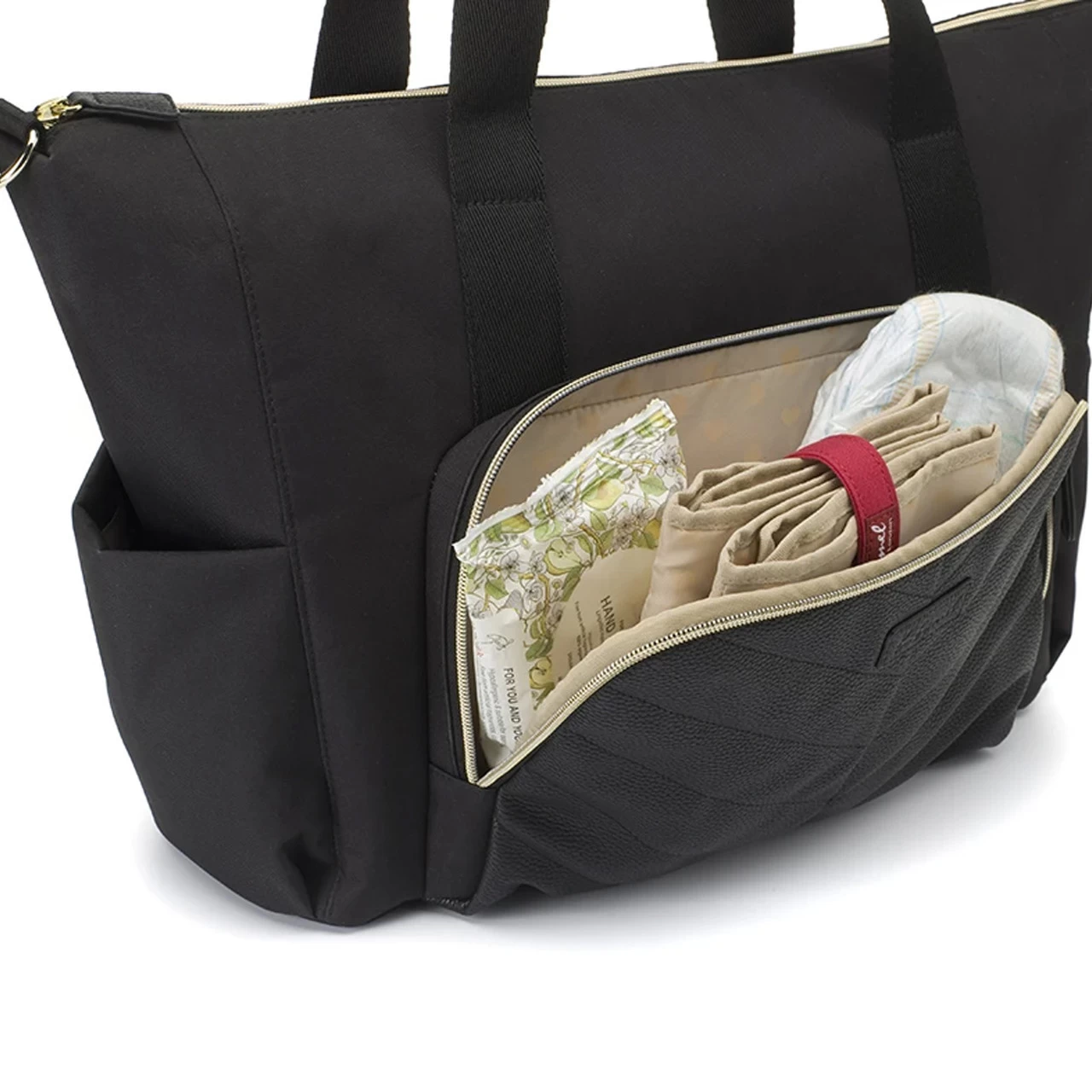 Babymel Amber Nappy Bag Tote - Black - Image 3