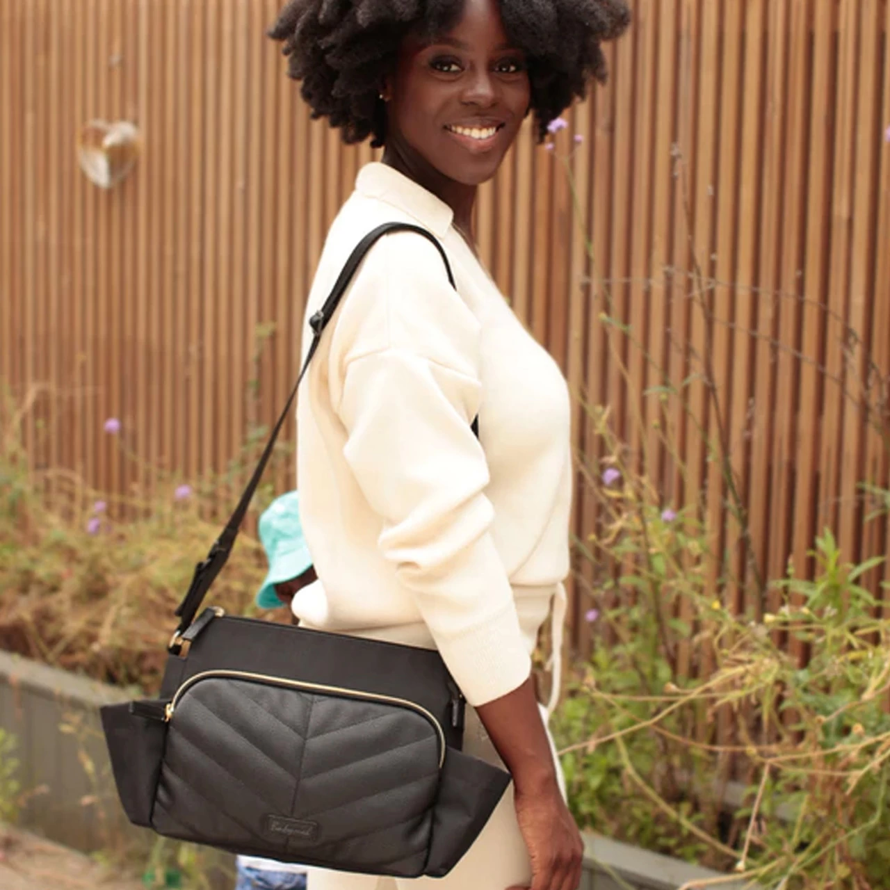 Babymel Amber Stroller Bag - Black - Image 5