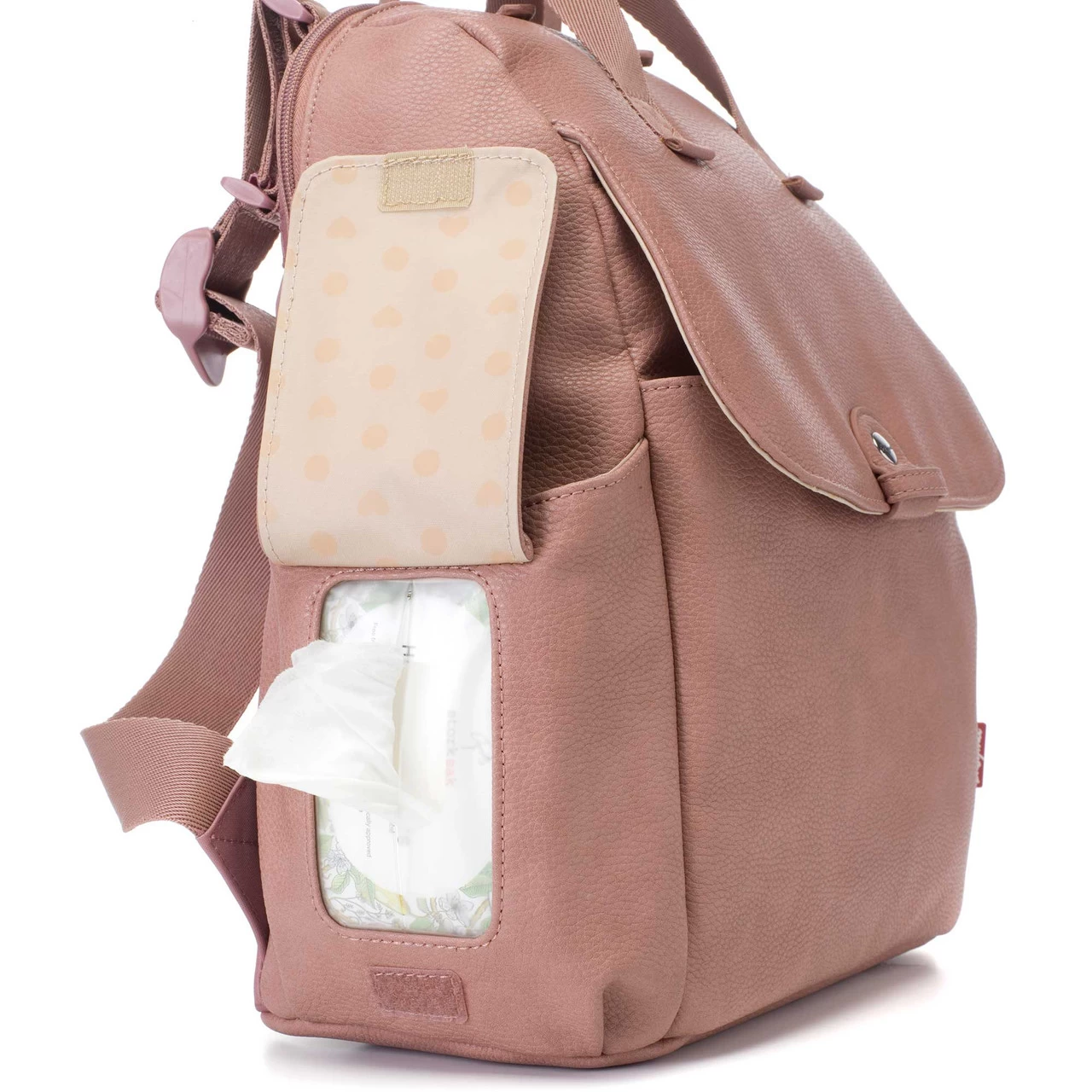 Babymel Robyn Convertible Nappy Backpack - Dusty Pink - Image 3