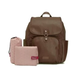 Babymel Freddie Faux Leather Nappy Backpack - Tan