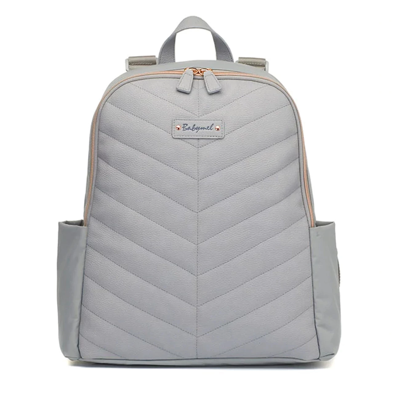 Babymel Gabby Vegan Leather Backpack - Grey