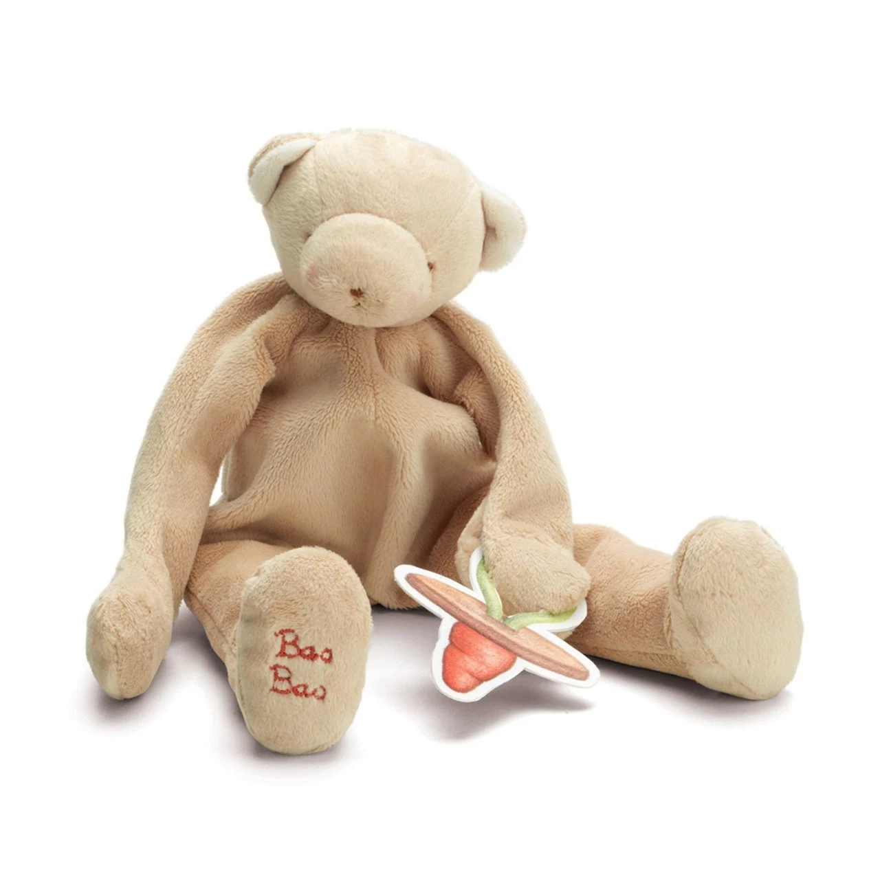 Bunnies By The Bay Silly Buddy Pacifier Holder Lovey - Bear - Image 2