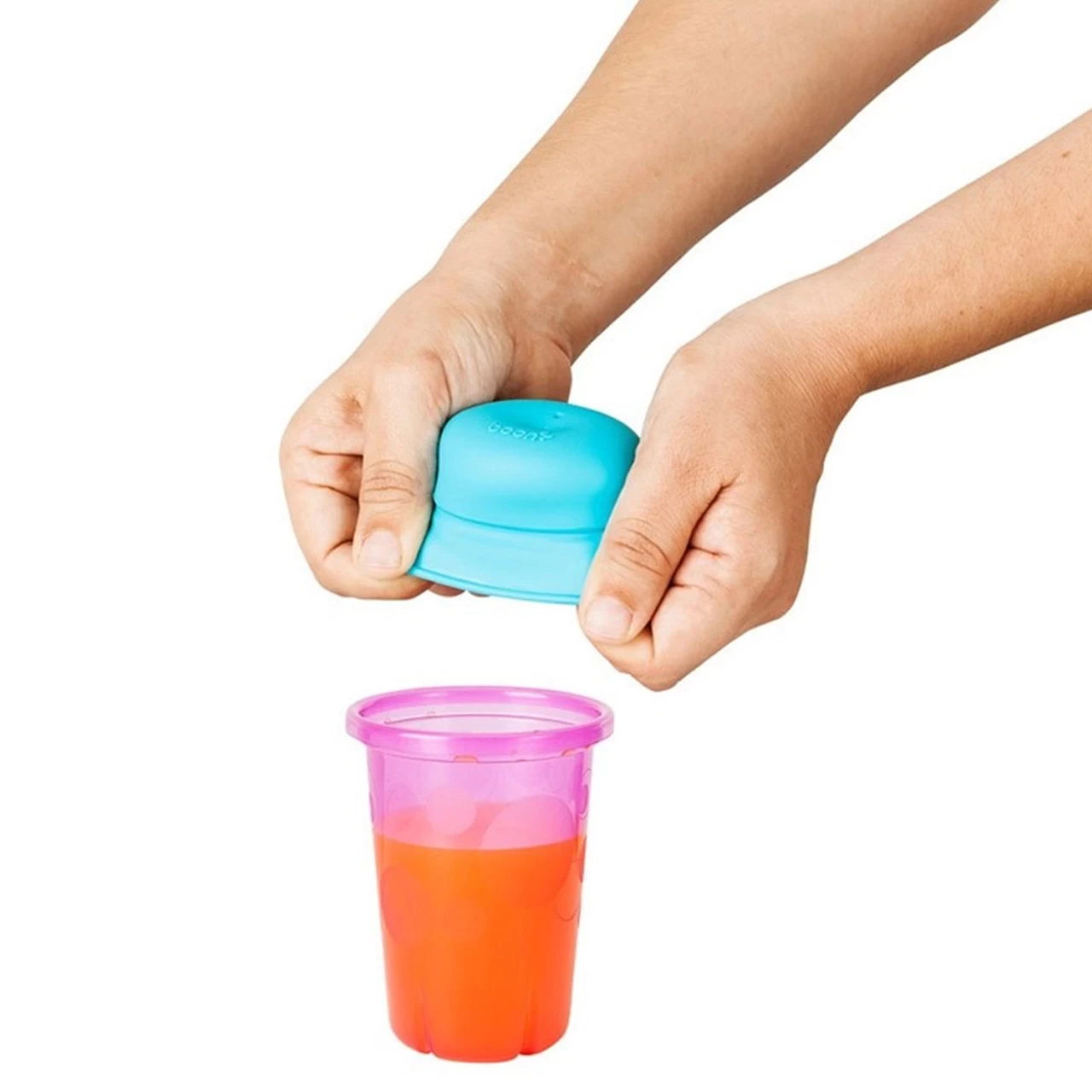 Boon Snug Reusable Straw & Lids - Blue - Image 3