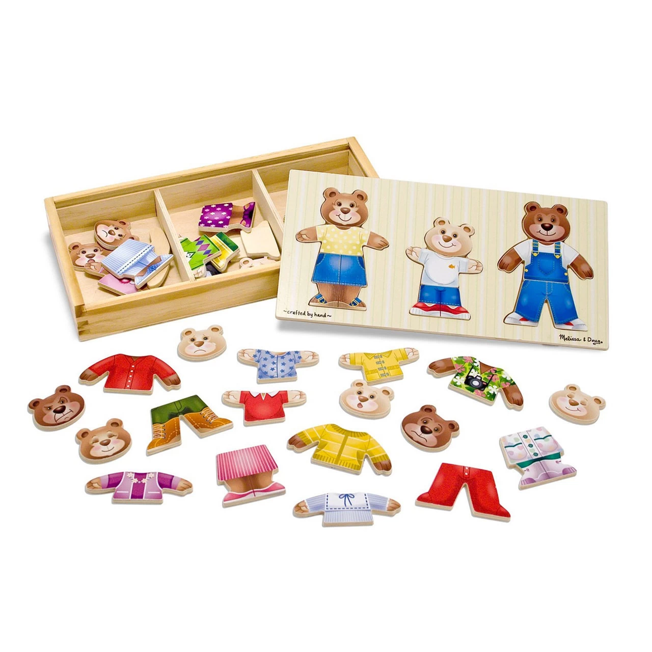 Melissa And Doug Melissa & Doug Mix 'n Match Wooden Bear Family Dress-Up - Image 2
