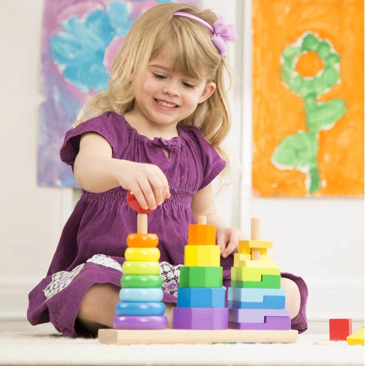 Melissa And Doug Melissa & Doug Geometric Stacker - Image 2