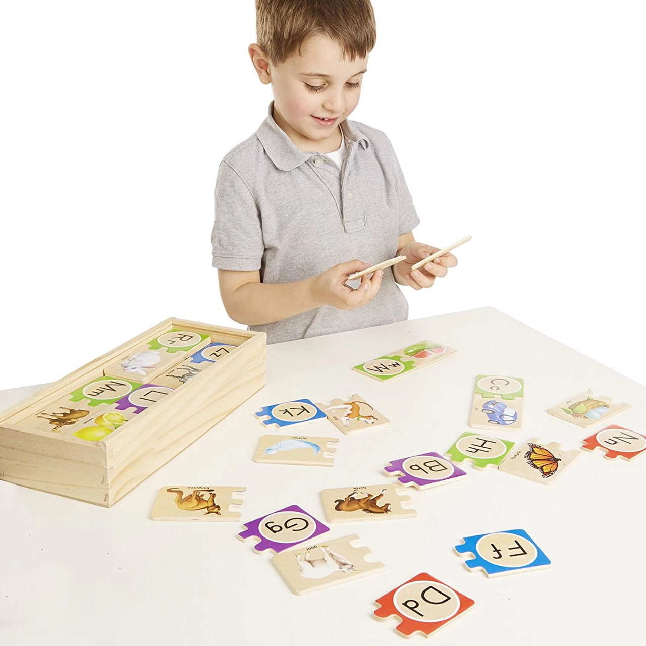 Melissa And Doug Melissa & Doug Self-Correcting Alphabet Puzzle Cards - Image 2
