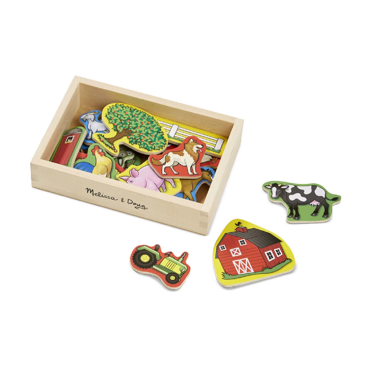 Melissa And Doug Melissa & Doug Box Of 20 Wooden Farm Magnets - Image 2
