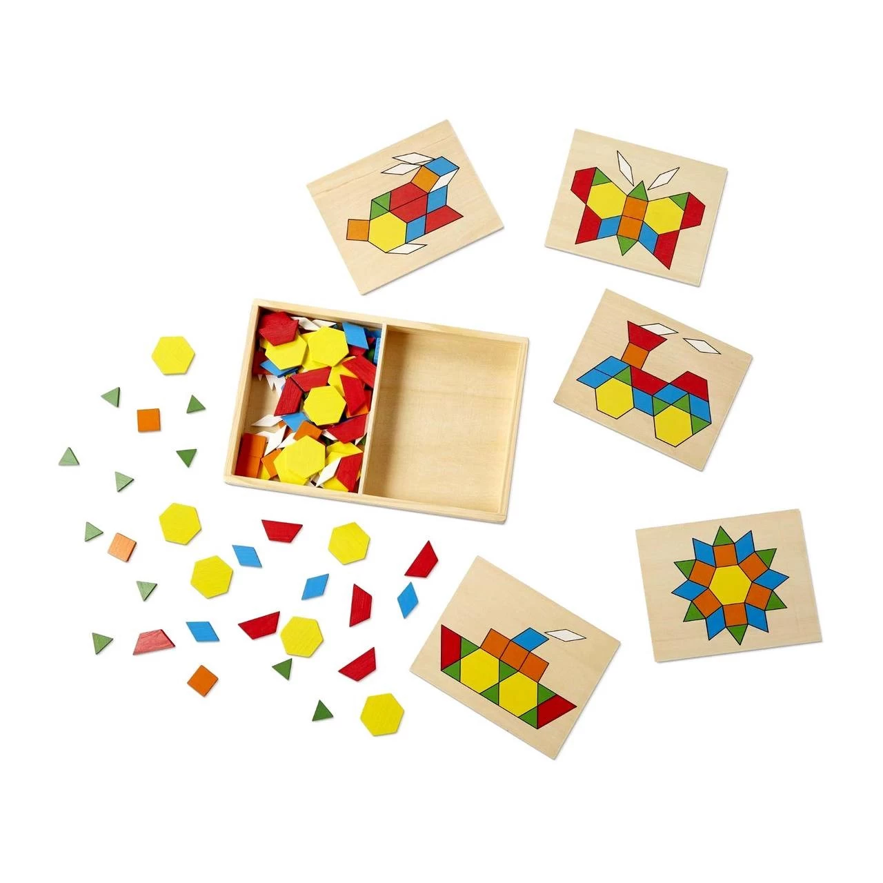 Melissa And Doug Melissa & Doug Wooden Pattern Blocks And Boards