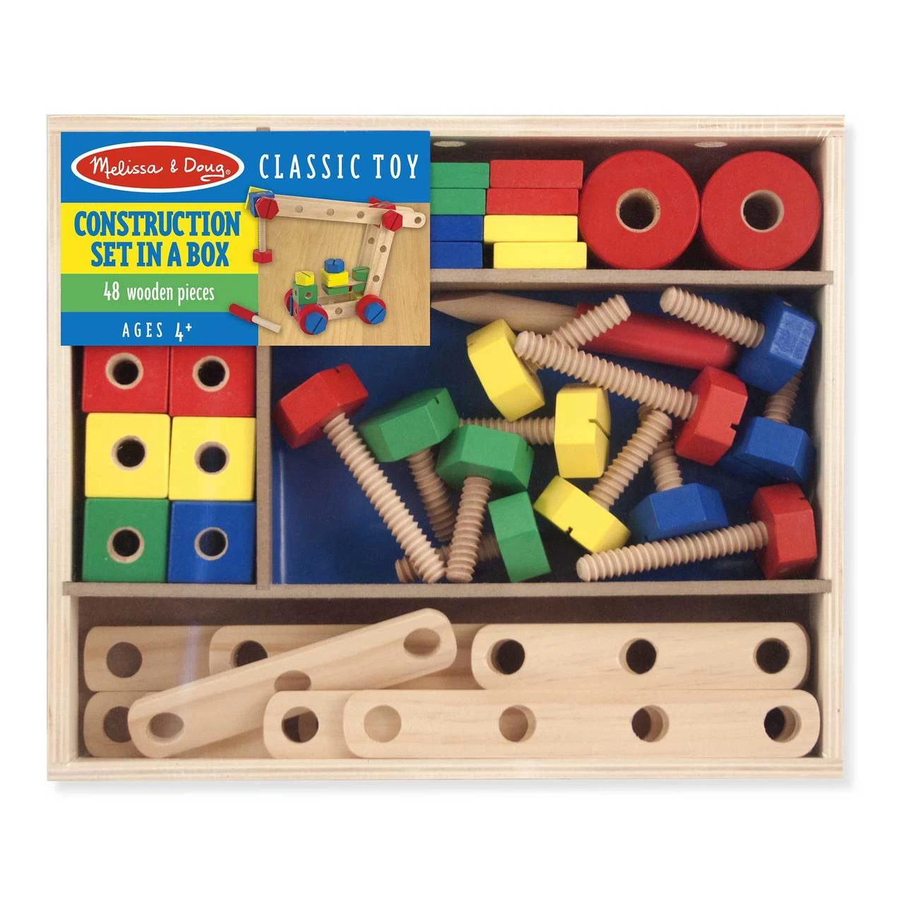 Melissa And Doug Melissa & Doug Wooden Construction Set In A Box - Image 2