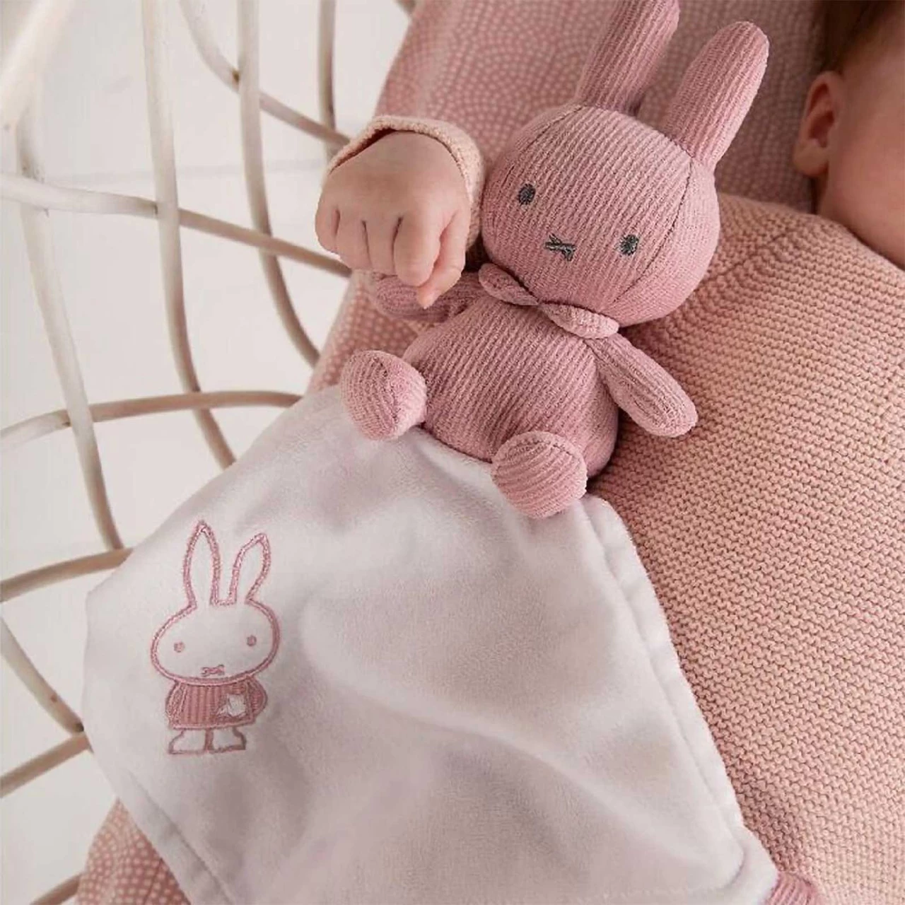 Miffy Baby Comfort Blanket - Pink Rib - Image 3