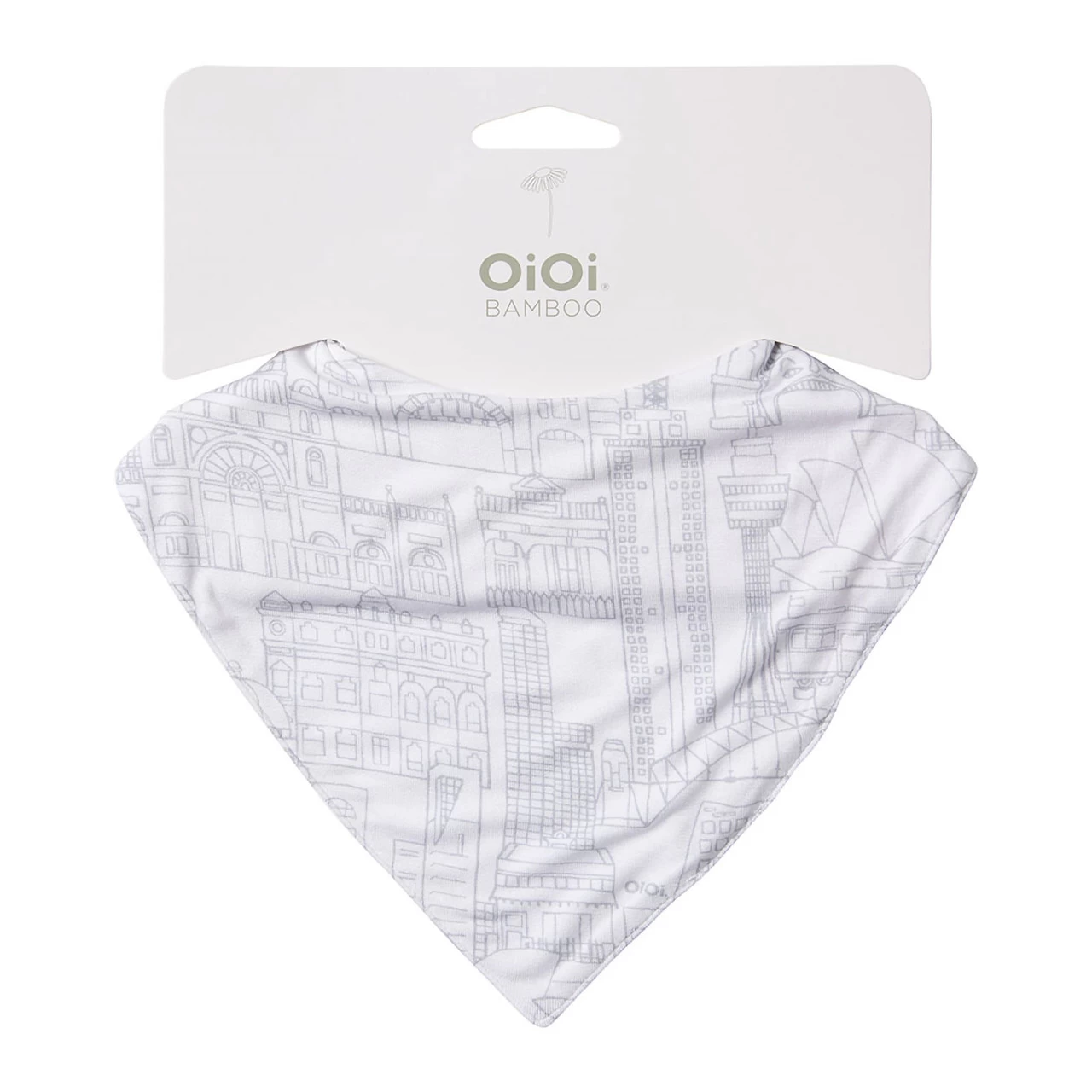 OiOi Bamboo Bandana Bib- Cityscape - Image 2