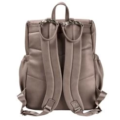 OiOi Faux Leather Nappy Backpack - Taupe