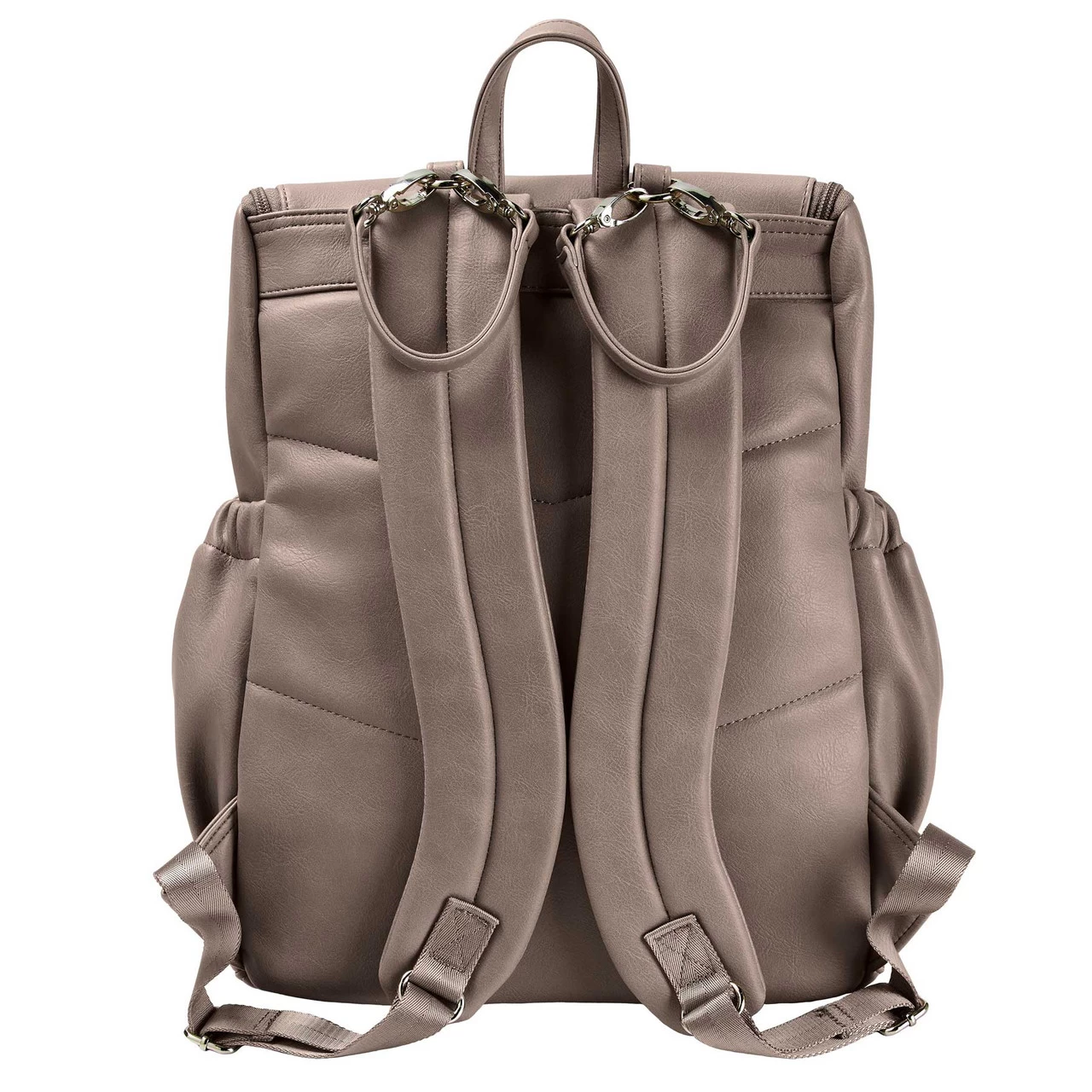 OiOi Faux Leather Nappy Backpack - Taupe