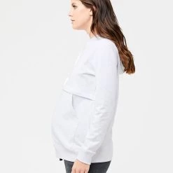 Ripe Maternity Kitty Nursing Hoodie - Arctic Marle