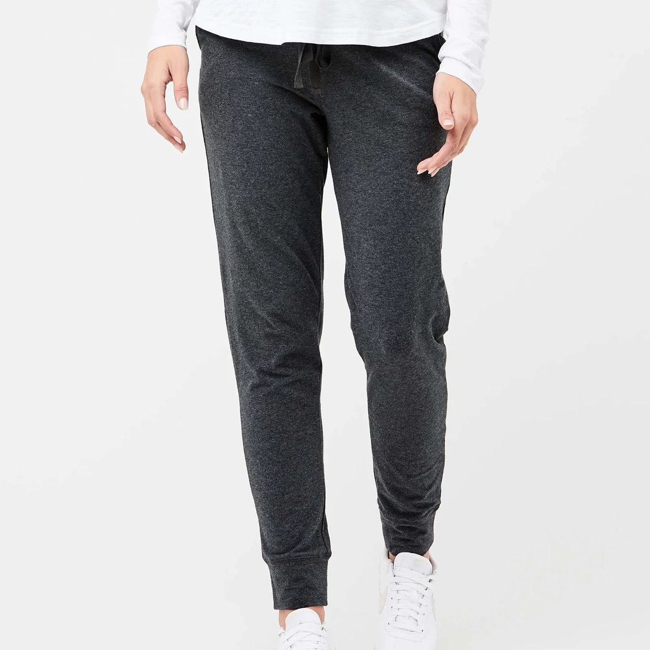 Ripe Maternity Organic Jersey Joggers - Charcoal Marle - Image 4