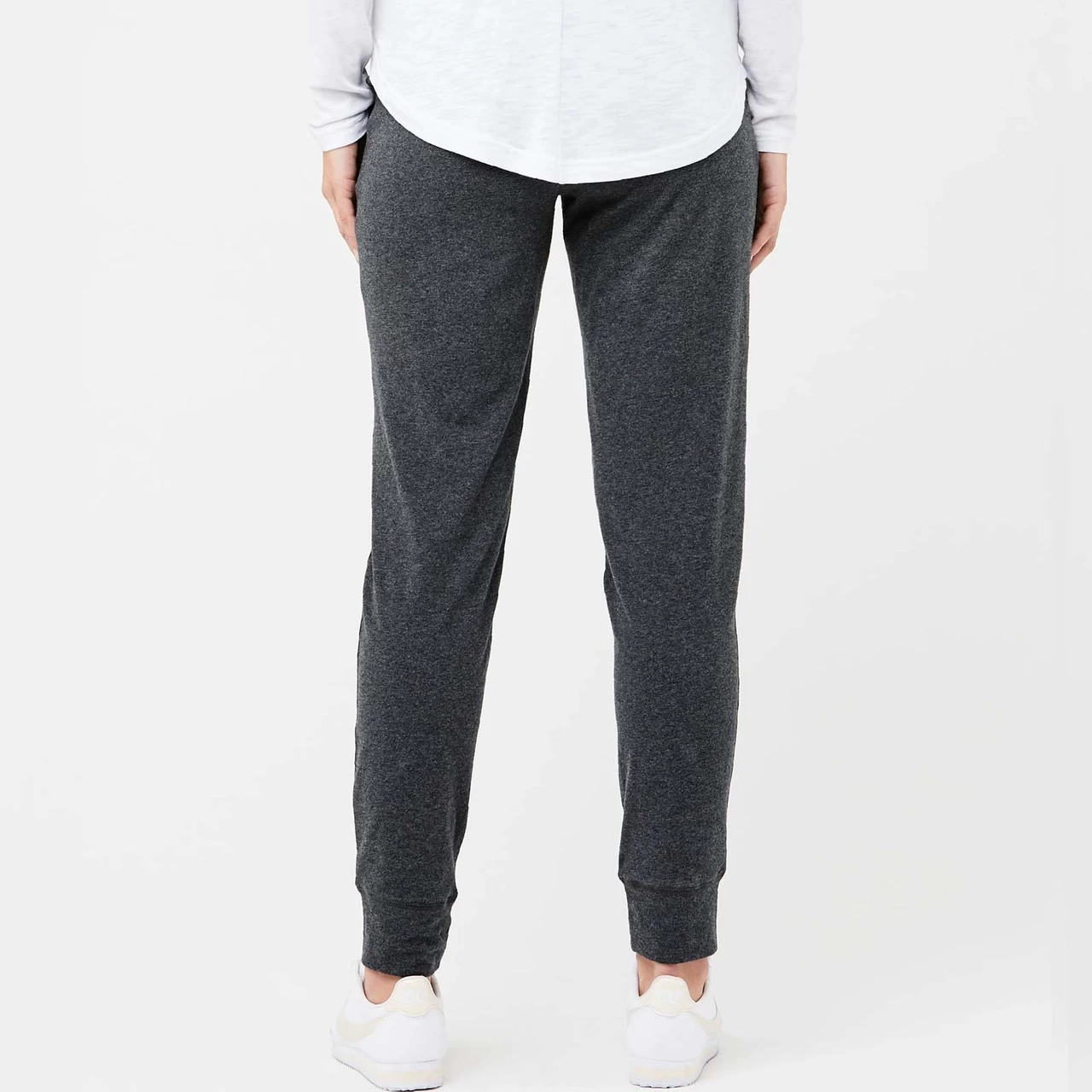 Ripe Maternity Organic Jersey Joggers - Charcoal Marle - Image 2