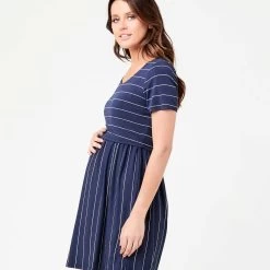 Ripe Maternity Crop Top Nursing Dress - Indigo