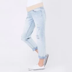 Ripe Maternity Baxter Boyfriend Jeans - Clean Fade
