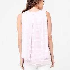 Ripe Maternity Stripe Swing Back Nursing Tank - Lilac