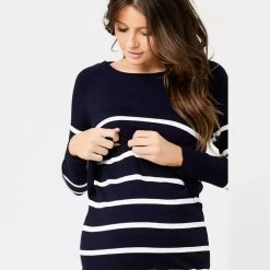 Ripe Maternity Valerie Nursing Dress - Navy