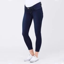 Ripe Maternity Isla Ankle Grazer Denim Jeggings - Indigo
