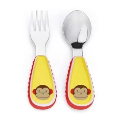 Skip Hop Zoo Fork & Spoon Utensil Set - Monkey