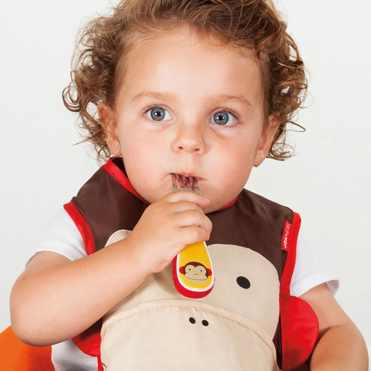 Skip Hop Zoo Fork & Spoon Utensil Set - Monkey - Image 2