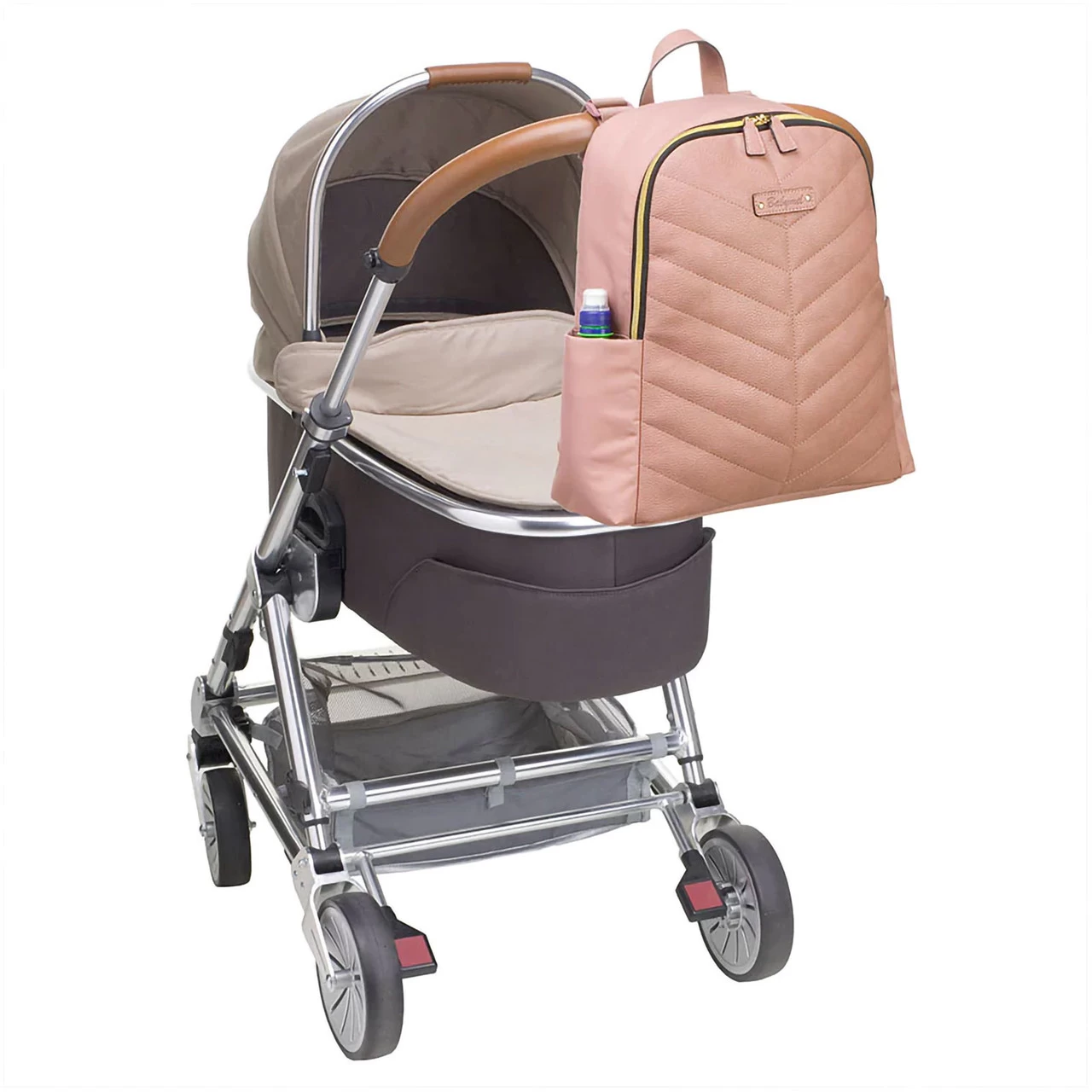 Babymel Gabby Vegan Leather Nappy Backpack - Pink - Image 2