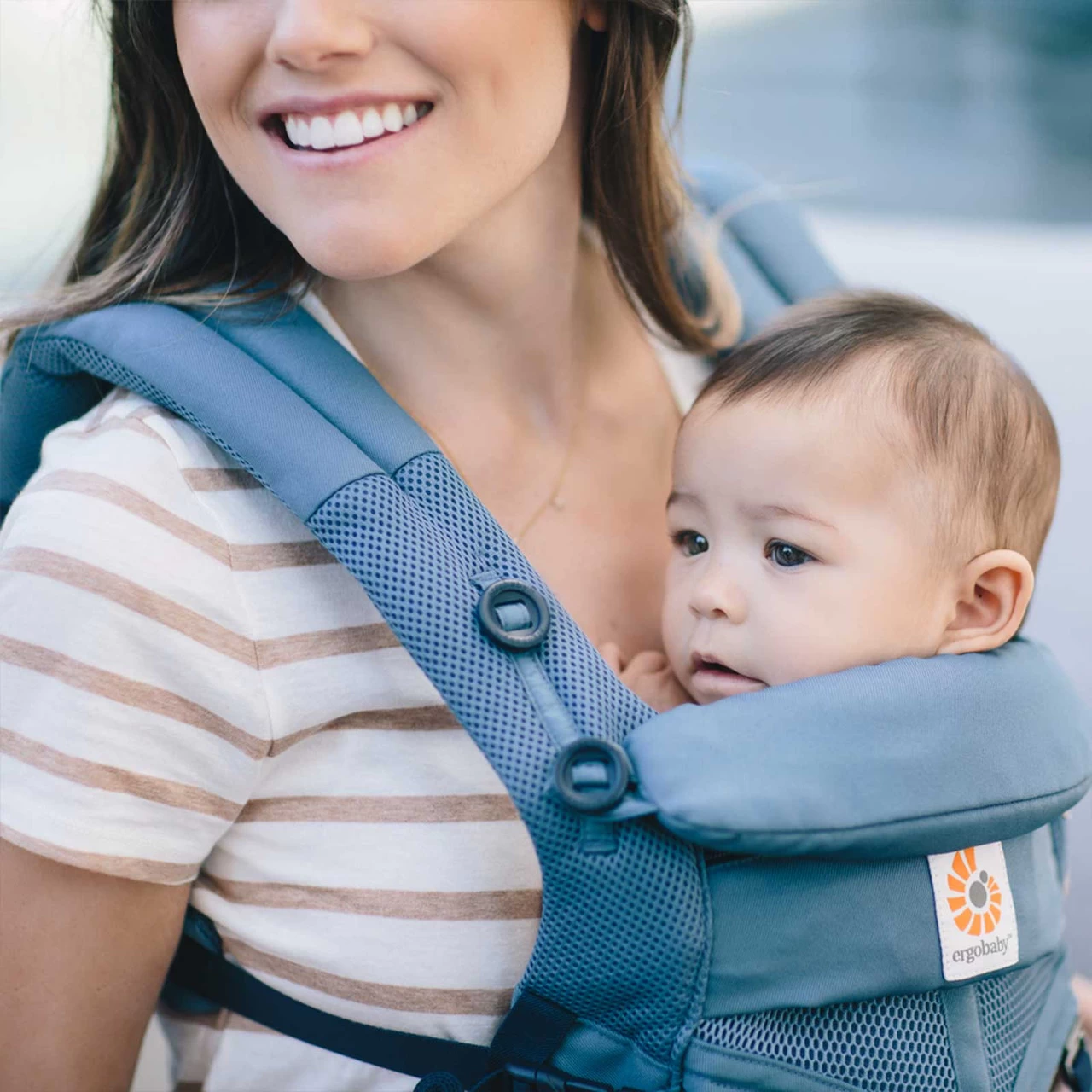 Ergobaby Omni 360 Cool Air Mesh Baby Carrier - Oxford Blue - Image 7