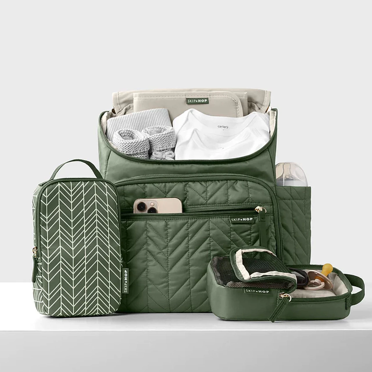 Skip Hop Forma Diaper Backpack - Dark Sage