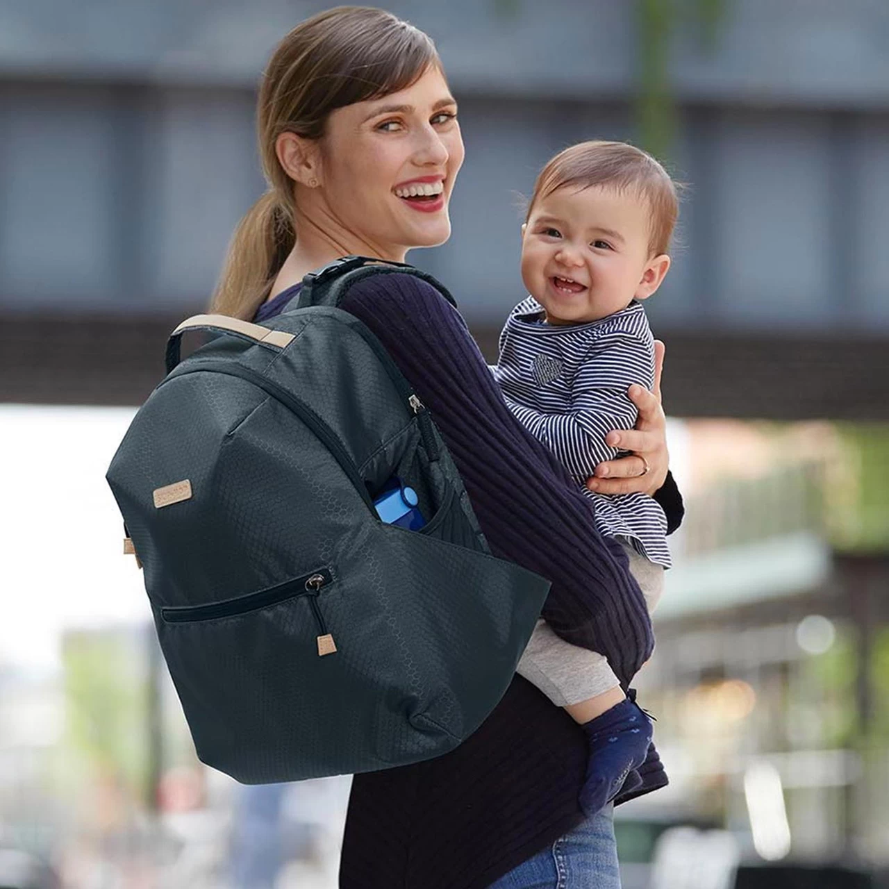 Skip Hop Go Envi Eco-Friendly Nappy Backpack - Grey Blue - Image 7