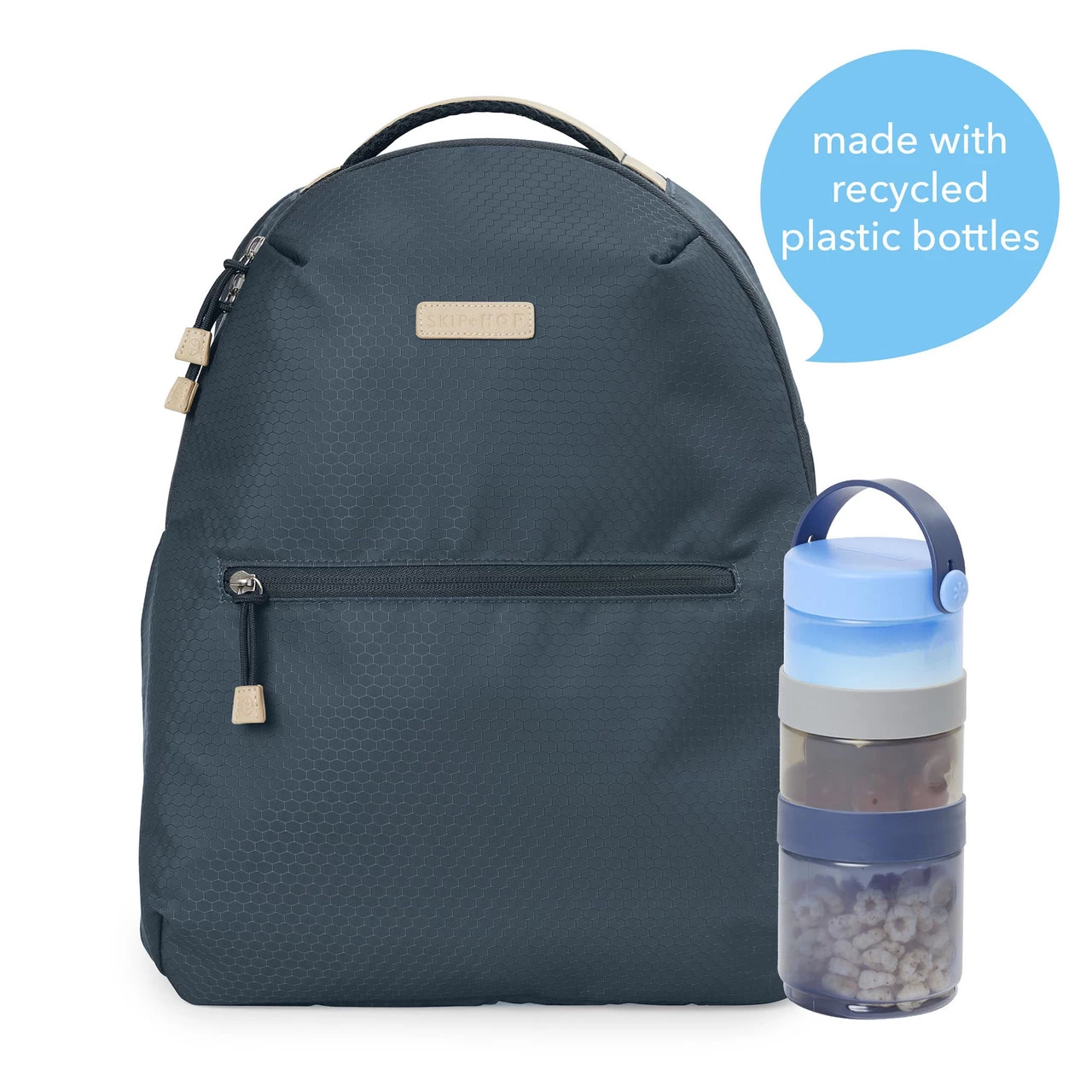 Skip Hop Go Envi Eco-Friendly Nappy Backpack - Grey Blue - Image 6