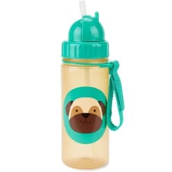 Skip Hop Straw Water Bottle - Pug