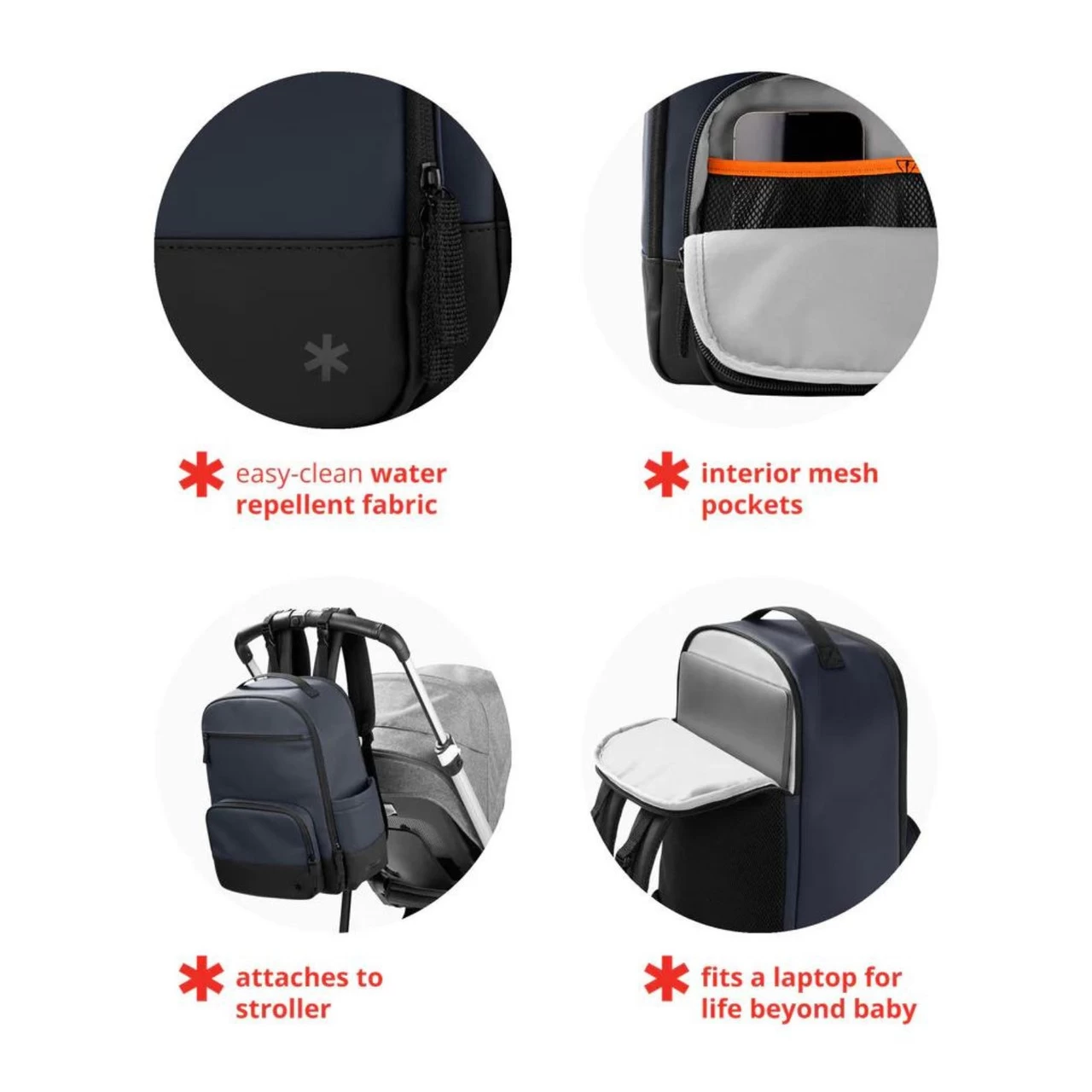 Skip Hop Flex Nappy Bag Backpack - Navy - Image 10