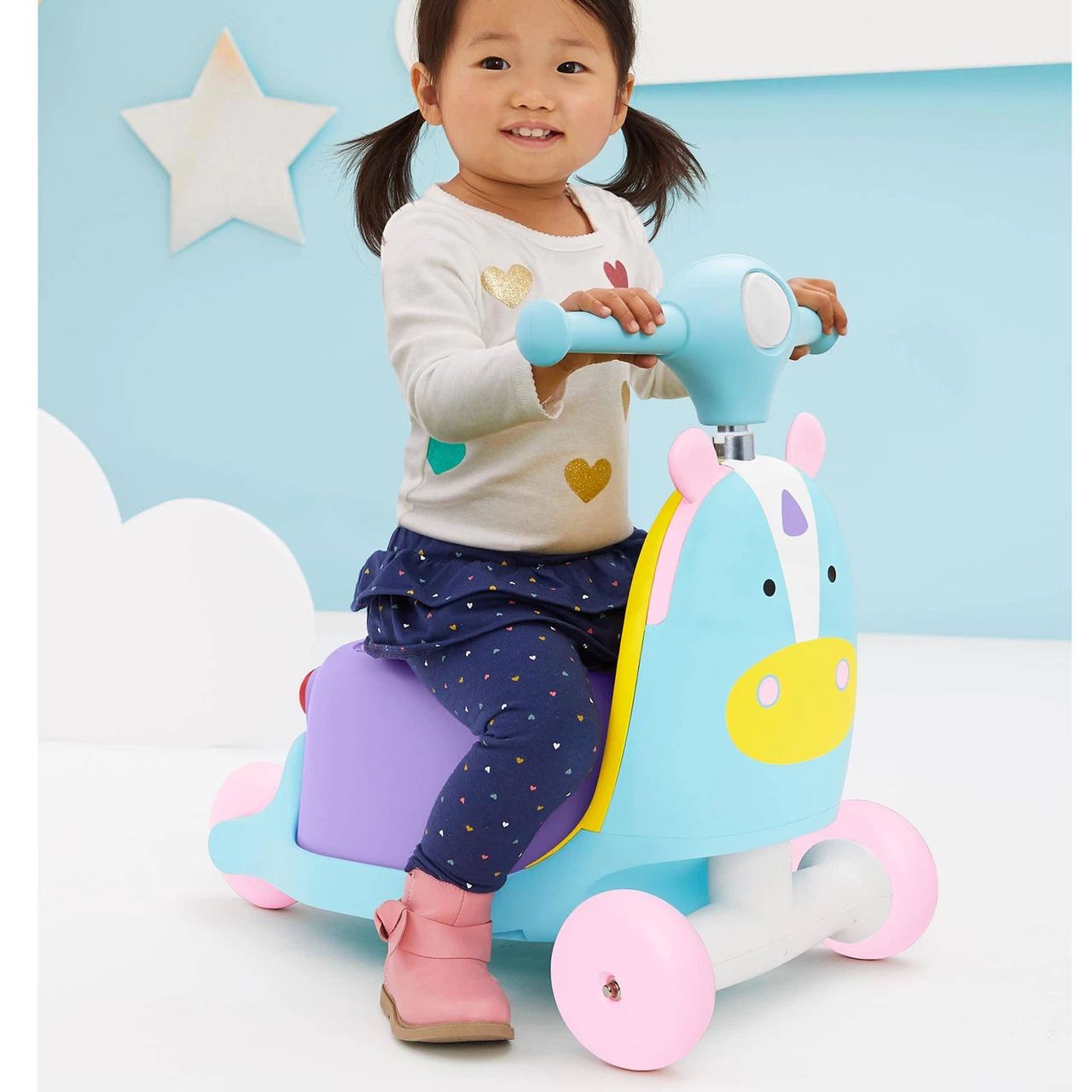 Skip Hop Zoo 3-In-1 Ride On Toy - Unicorn - Image 3