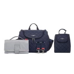 Storksak Poppy Quilted Satchel Nappy Backpack - Navy