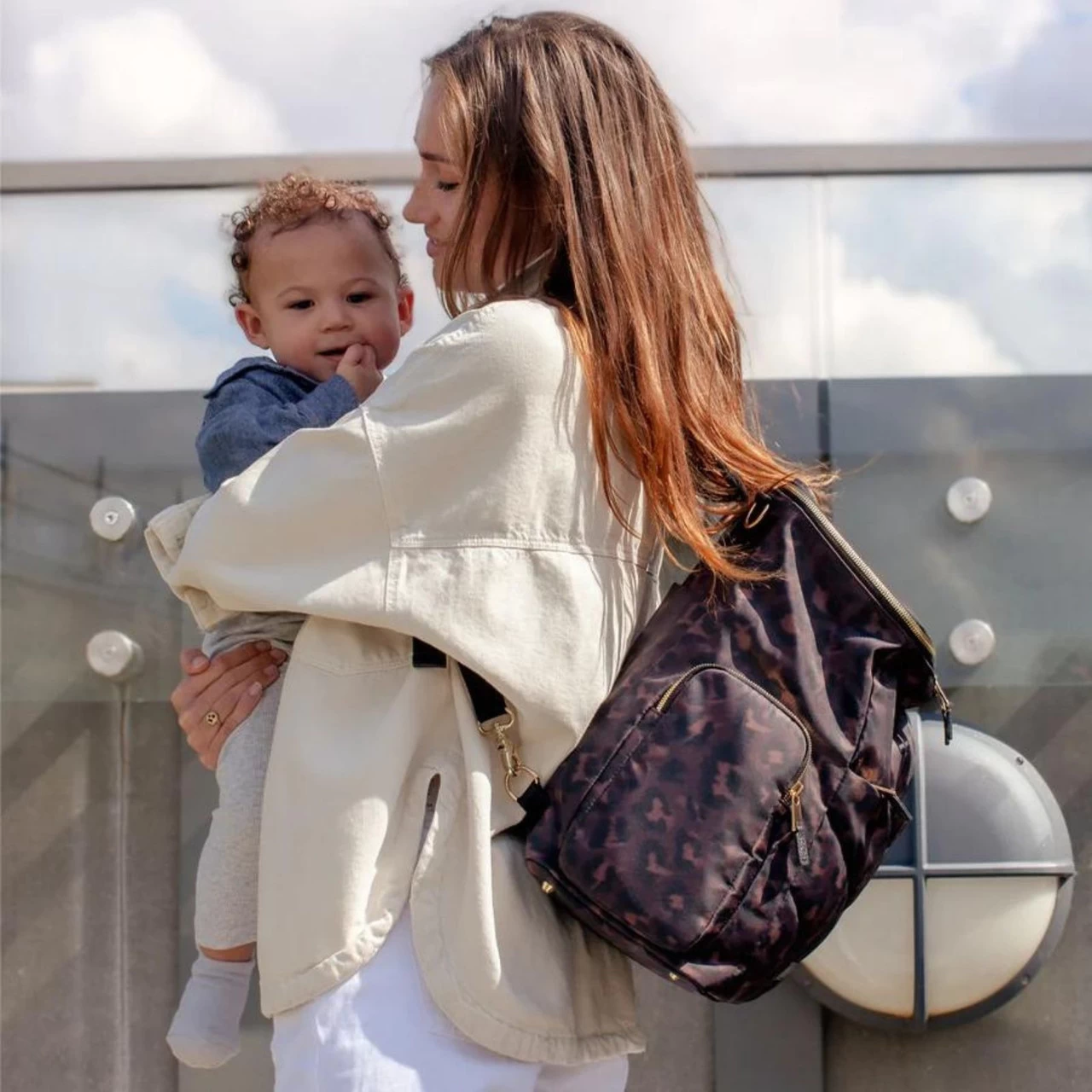 Storksak Alyssa Quilted Nappy Backpack - Leopard - Image 14