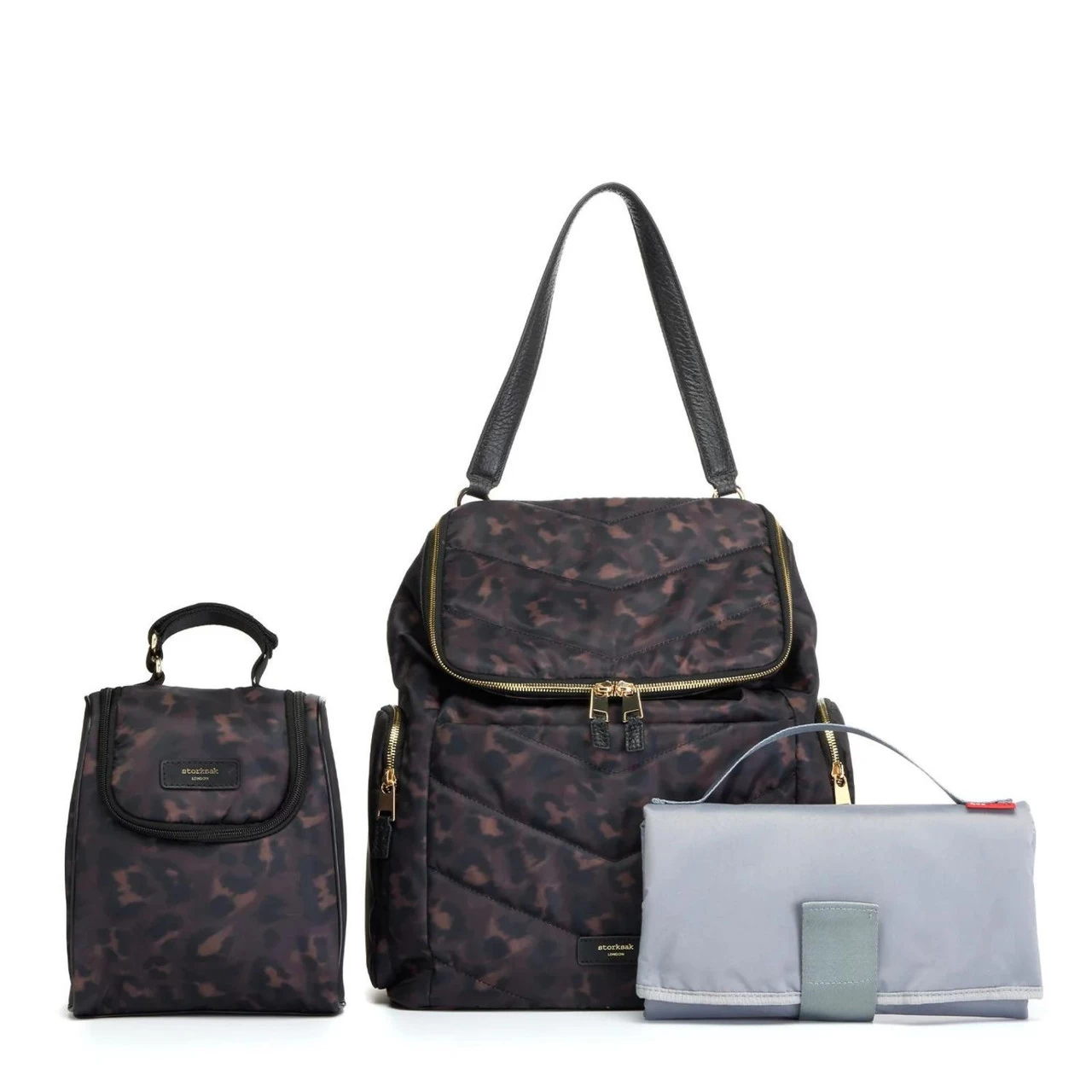 Storksak Alyssa Quilted Nappy Backpack - Leopard - Image 10