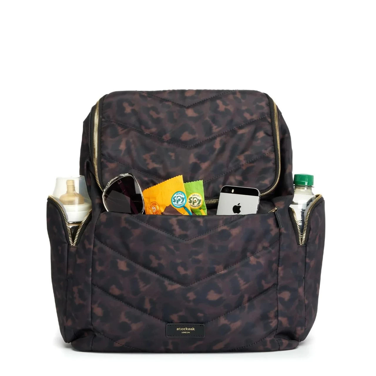 Storksak Alyssa Quilted Nappy Backpack - Leopard - Image 5