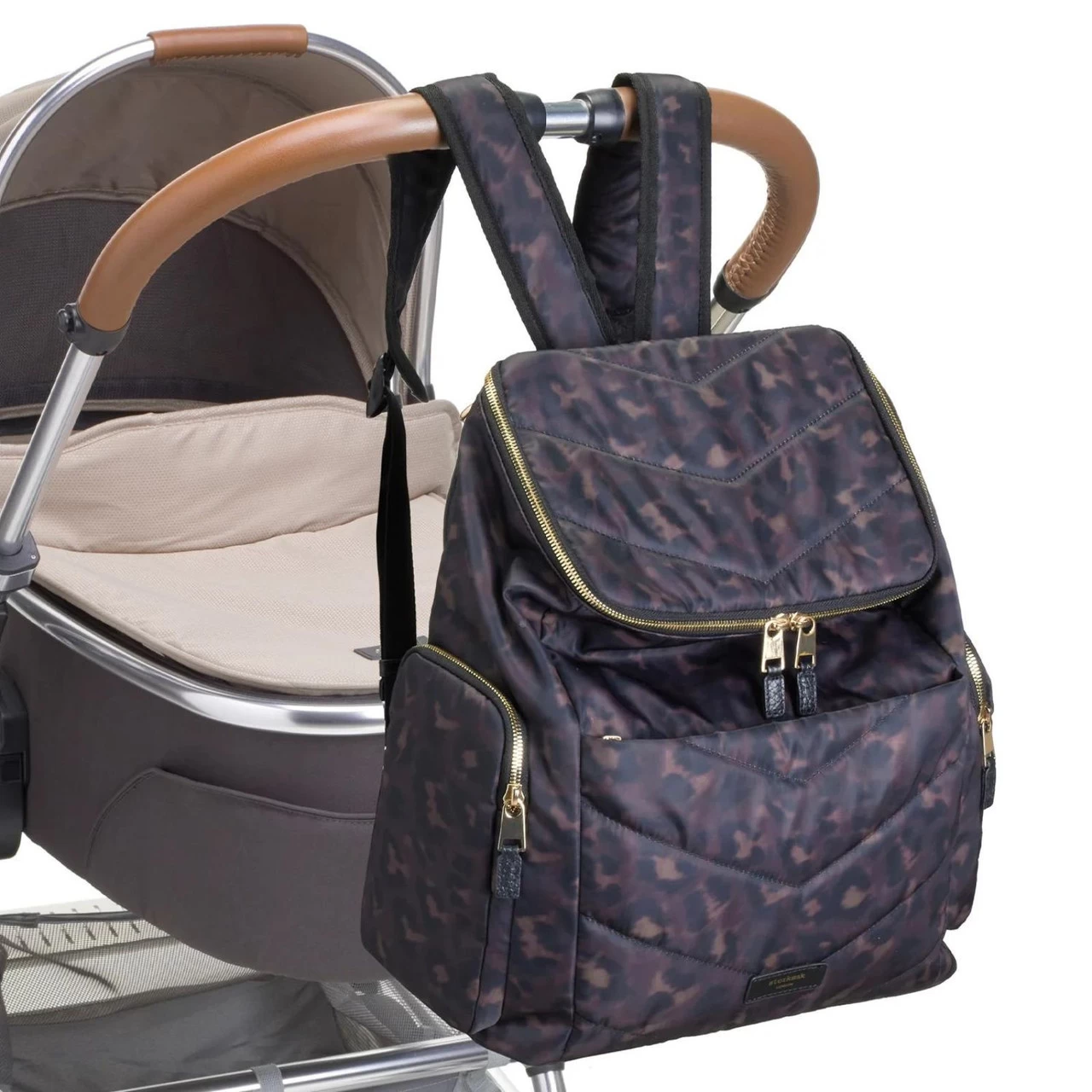 Storksak Alyssa Quilted Nappy Backpack - Leopard - Image 4