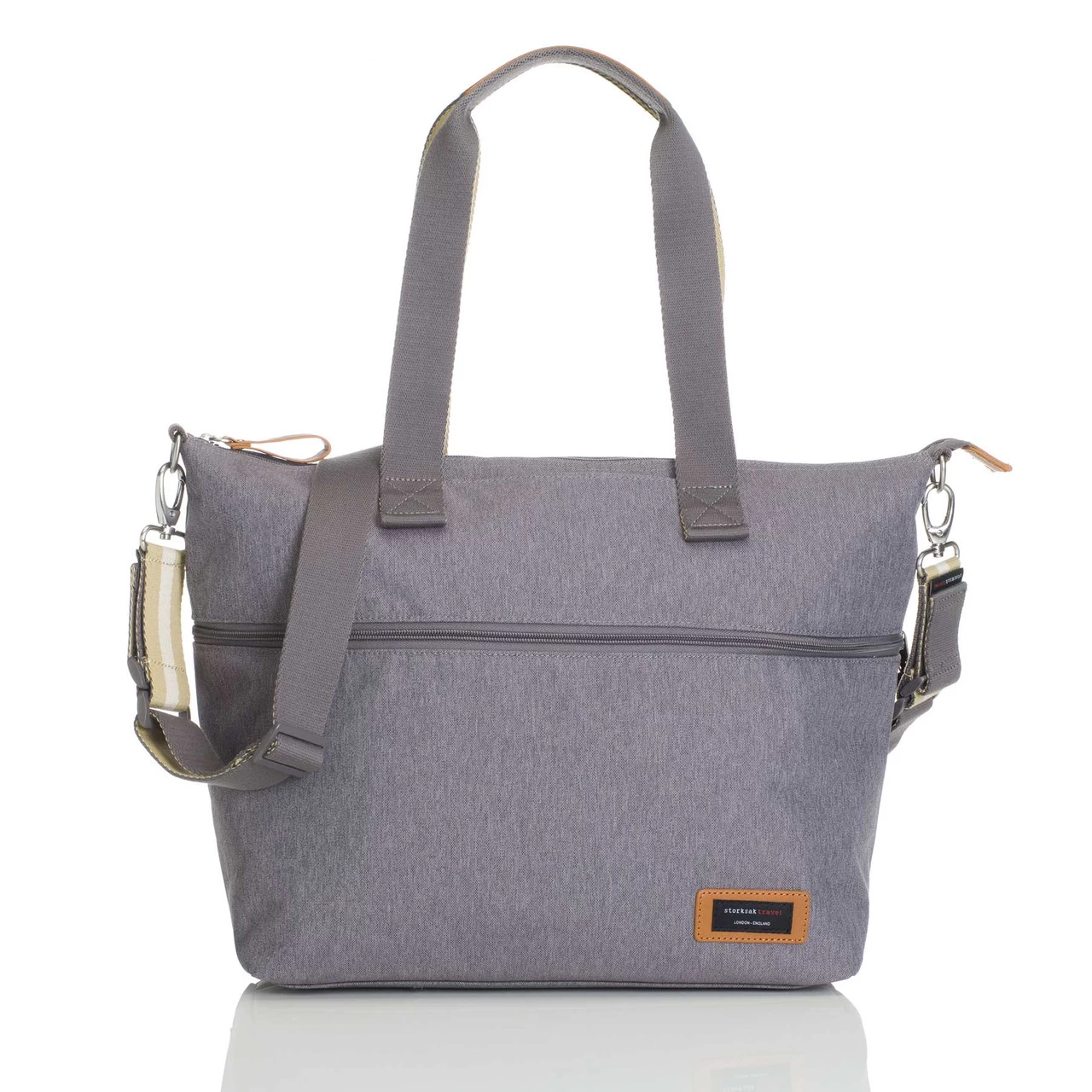 Storksak Baby Travel Expandable Diaper Tote - Grey - Image 4