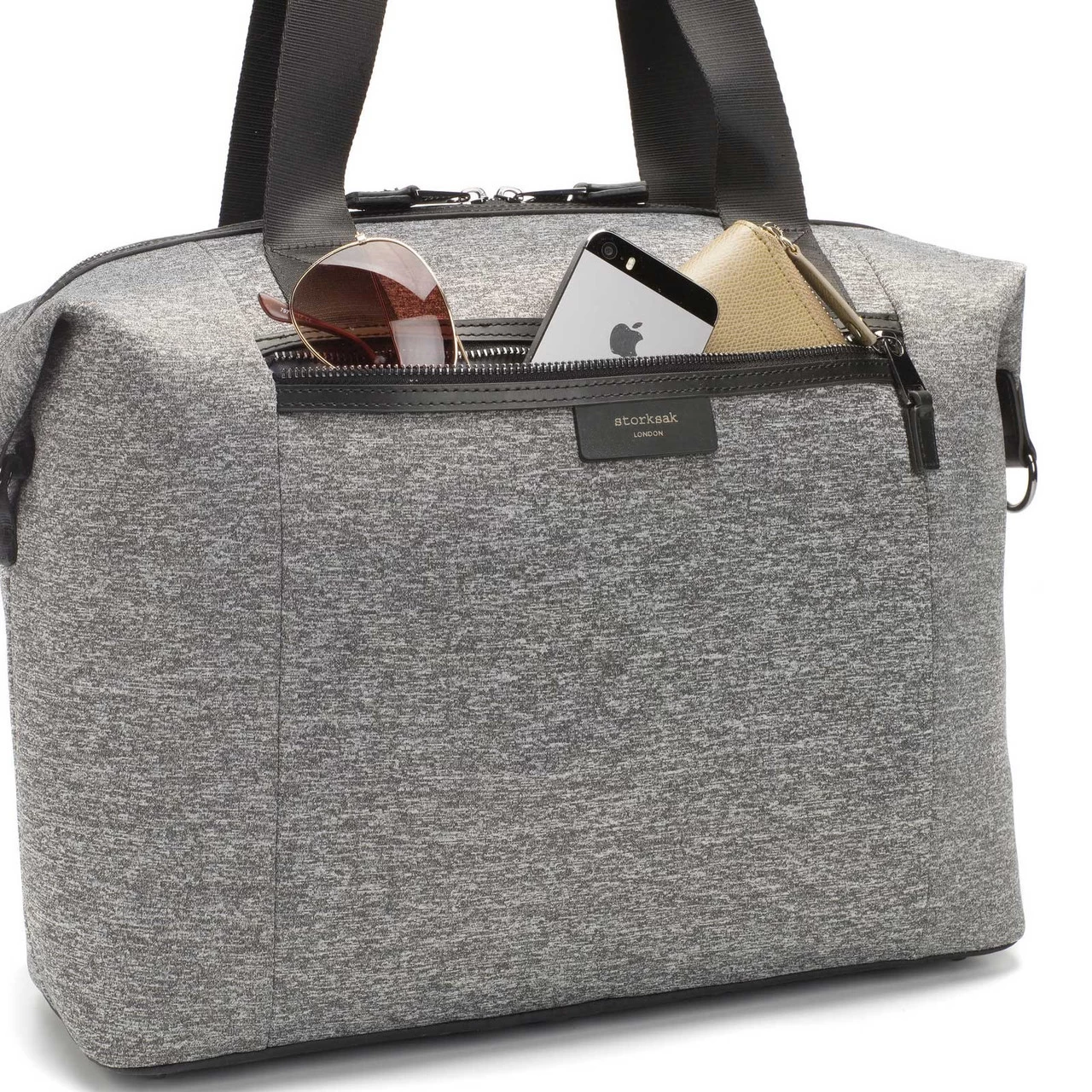 Storksak Stevie Lux Scuba Baby Bag - Grey - Image 8