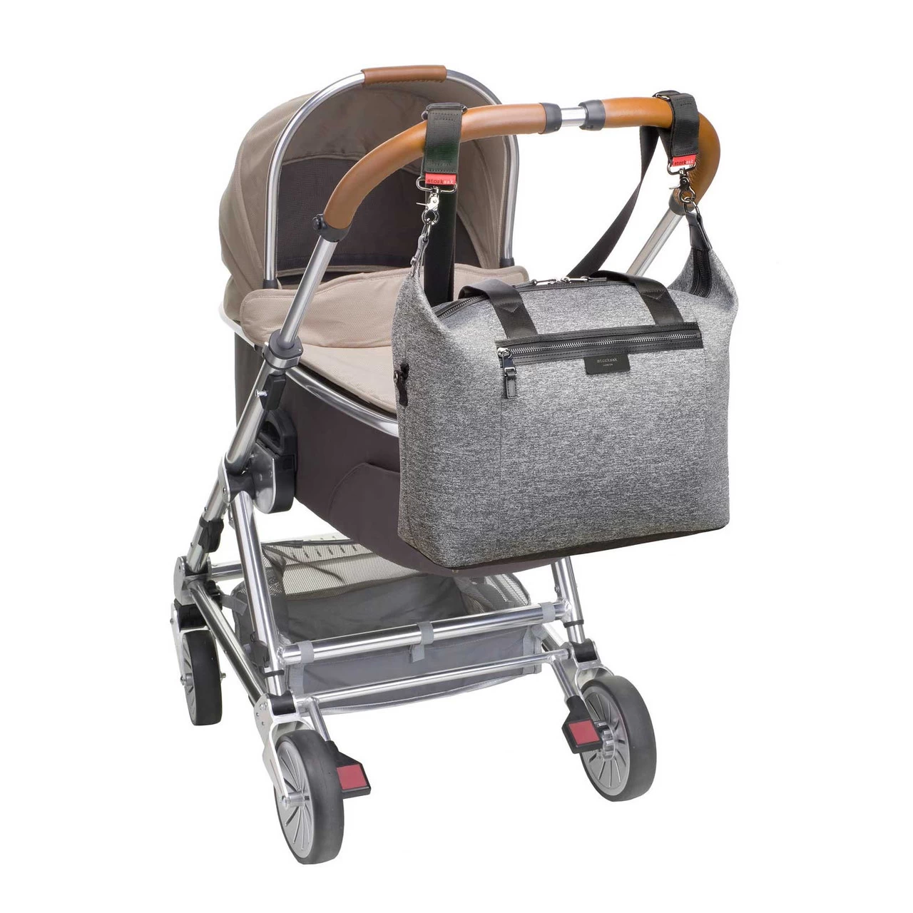Storksak Stevie Lux Scuba Baby Bag - Grey - Image 3