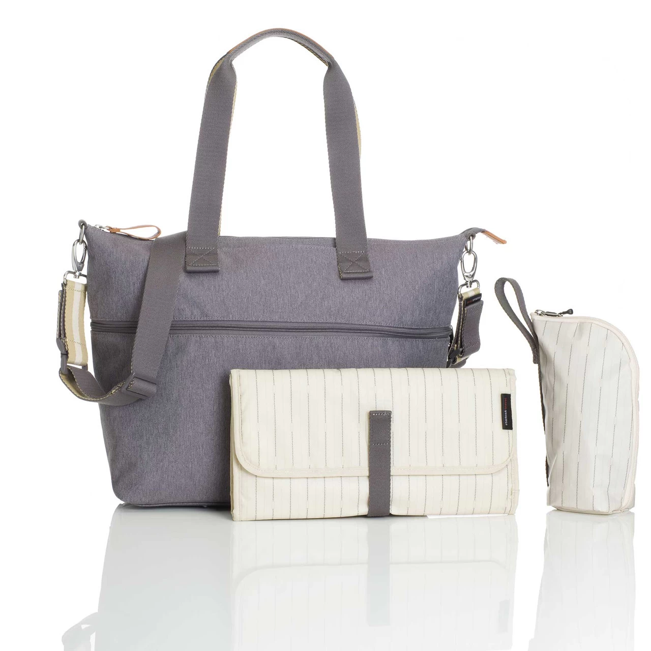 Storksak Baby Travel Expandable Diaper Tote - Grey - Image 2
